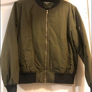 olive green bomber jacket